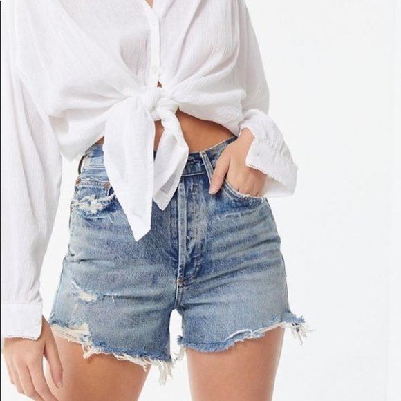 AGOLDE Dee Super High Rise Short in Ricochet - Picture 3 of 13